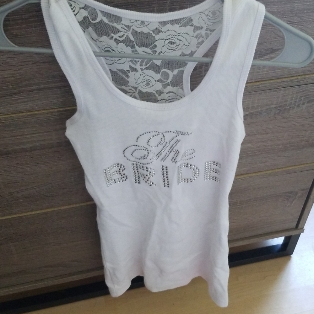 Davids bridal bride rhinestone tank